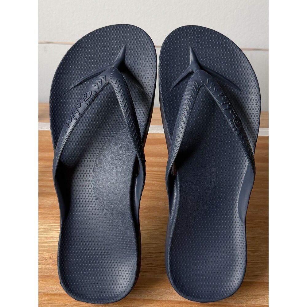 Size 6 Women's Archies, Arch Support Flip Flop ARCHFLIP-NAVY NWOT - Picture 3 of 6